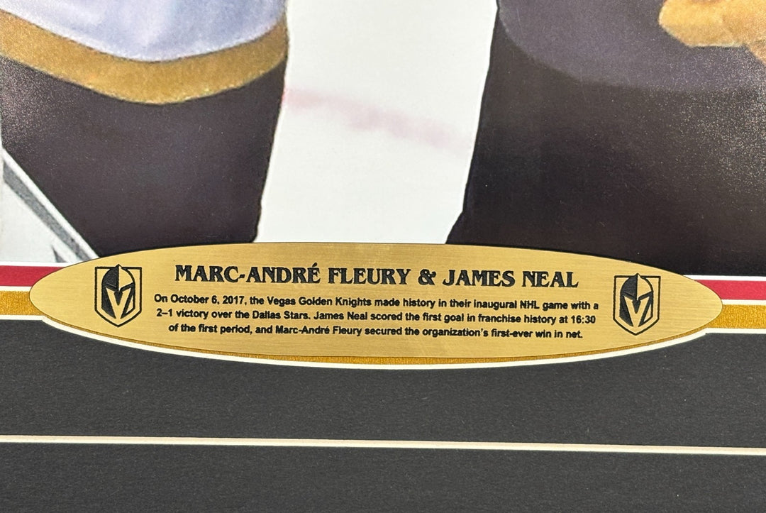 Marc-Andre Fleury James Neal Signed 1st Game Vegas Golden Knights 16x20 Photo