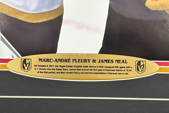 Marc-Andre Fleury James Neal Signed 1st Game Vegas Golden Knights 16x20 Photo