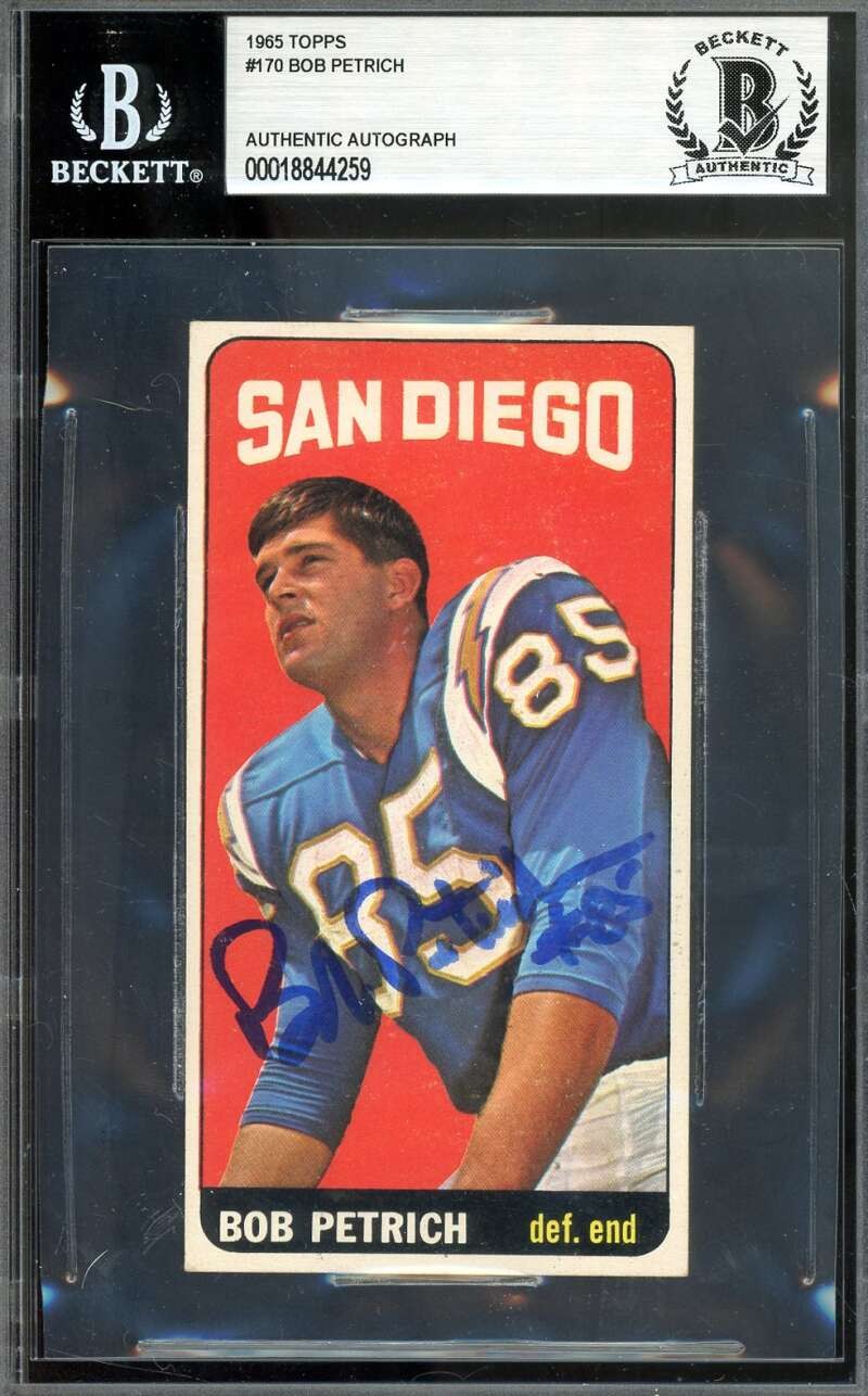 Bob Petrich Beckett BAS Signed Rookie 1965 Topps Autograph