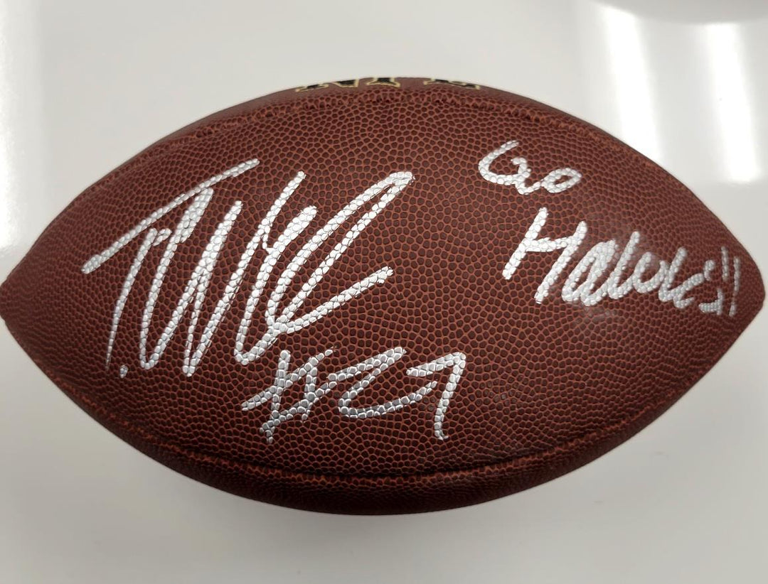 Tariq Woolen signed "Go Hawks" Wilson Football Seahawks autograph ~ Beckett BAS
