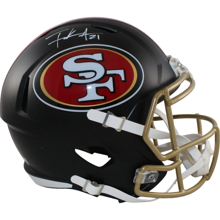 Frank Gore Autographed San Francisco 49ers F/S Rivalries Helmet Beckett W 55057