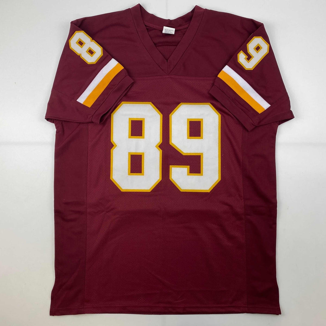 Facsimile Autographed Santana Moss Washington Red Reprint Jersey Size Men's XL