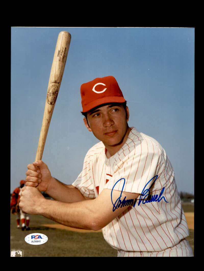 Johnny Bench PSA DNA Coa Signed 8x10 Photo Reds Autograph