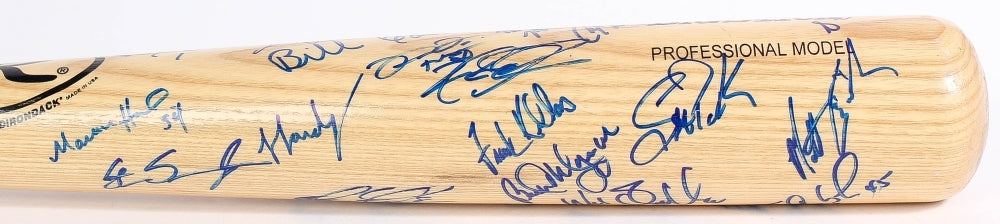 MILWAUKEE BREWERS TEAM SIGNED BAT POSEDNIK SANTOS HARDY WEEKS WYNEGAR YOST +23