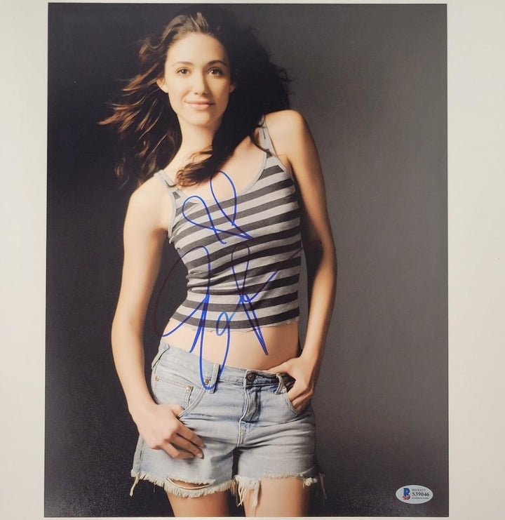 Emmy Rossum signed 11x14 Photo actress autograph ~ Beckett BAS Holo