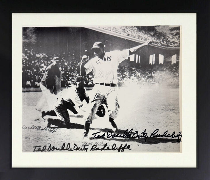 Ted Double Duty Radcliffe signed Homestead Grays 8x10 Photo imperfect- COA