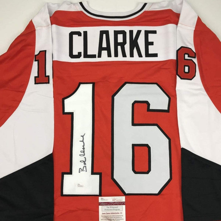 Autographed/Signed BOBBY BOB CLARKE Philadelphia Orange Jersey JSA COA