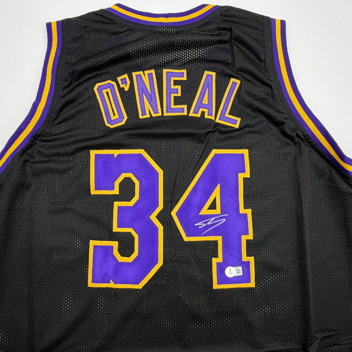 Signed SHAQUILLE SHAQ O'NEAL Los Angeles Black Jersey JSA COA Auto