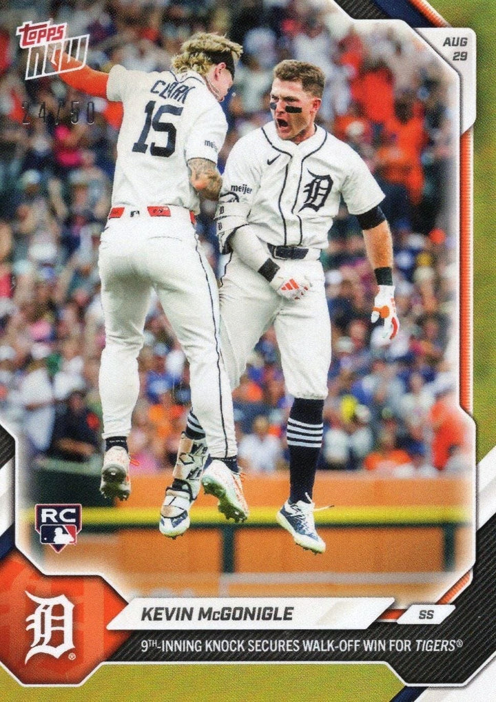 2026 Topps Now Kevin McGonigle #615 Gold Foil /50 Rookie RC Baseball Card