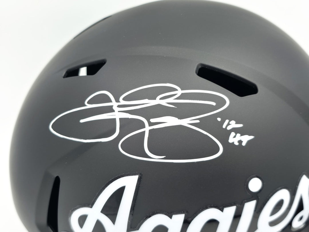 Johnny Manziel Auto Texas A&M Aggies Black Full Size Speed Replica Helmet 12 HT