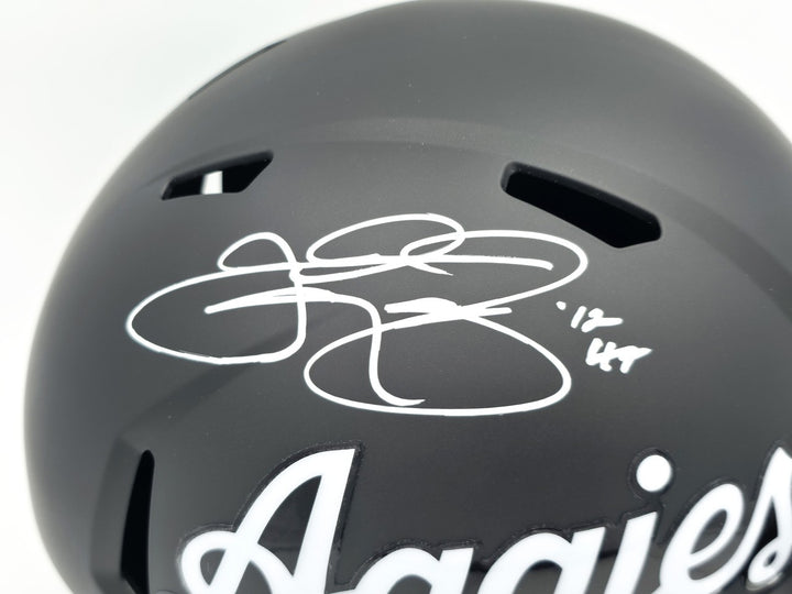 Johnny Manziel Auto Texas A&M Aggies Black Full Size Speed Replica Helmet 12 HT