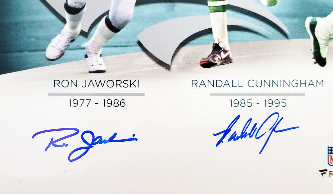 Philadelphia Eagles QBs Signed 16x20 Photo 4 Signatures Beckett BAS