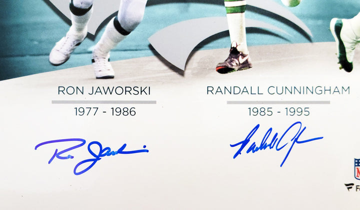 Philadelphia Eagles QBs Signed 16x20 Photo 4 Signatures Beckett BAS