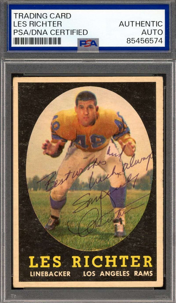Les Richter PSA DNA Signed 1958 Topps Autograph