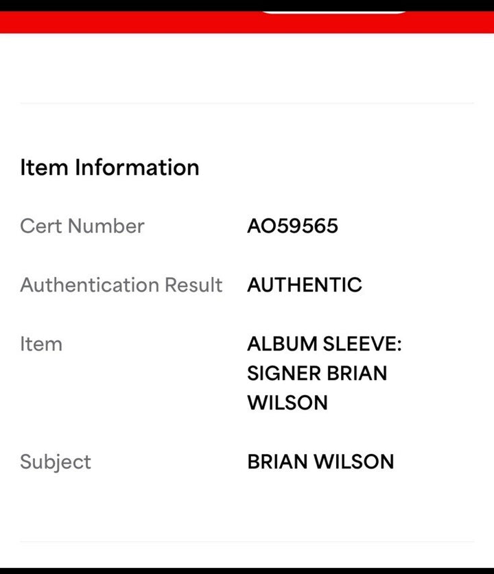 Brian Wilson Signed The Best Of The Beach Boys Album Mint Auto Psa Coa