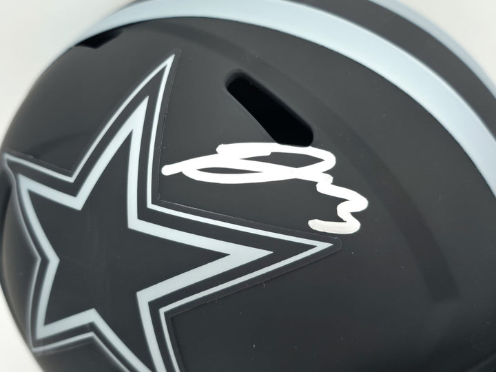 George Pickens Signed Cowboys Eclipse Black Full Sz Speed Rep Helmet JSA Witness