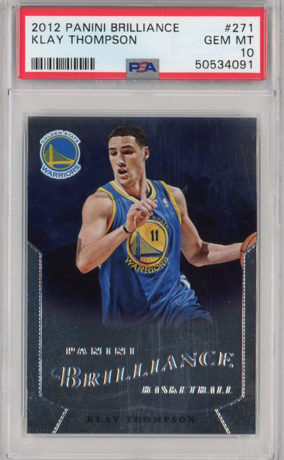 Graded 2012-13 Panini Brilliance Klay Thompson #271 Rookie RC Card PSA 10 Mint