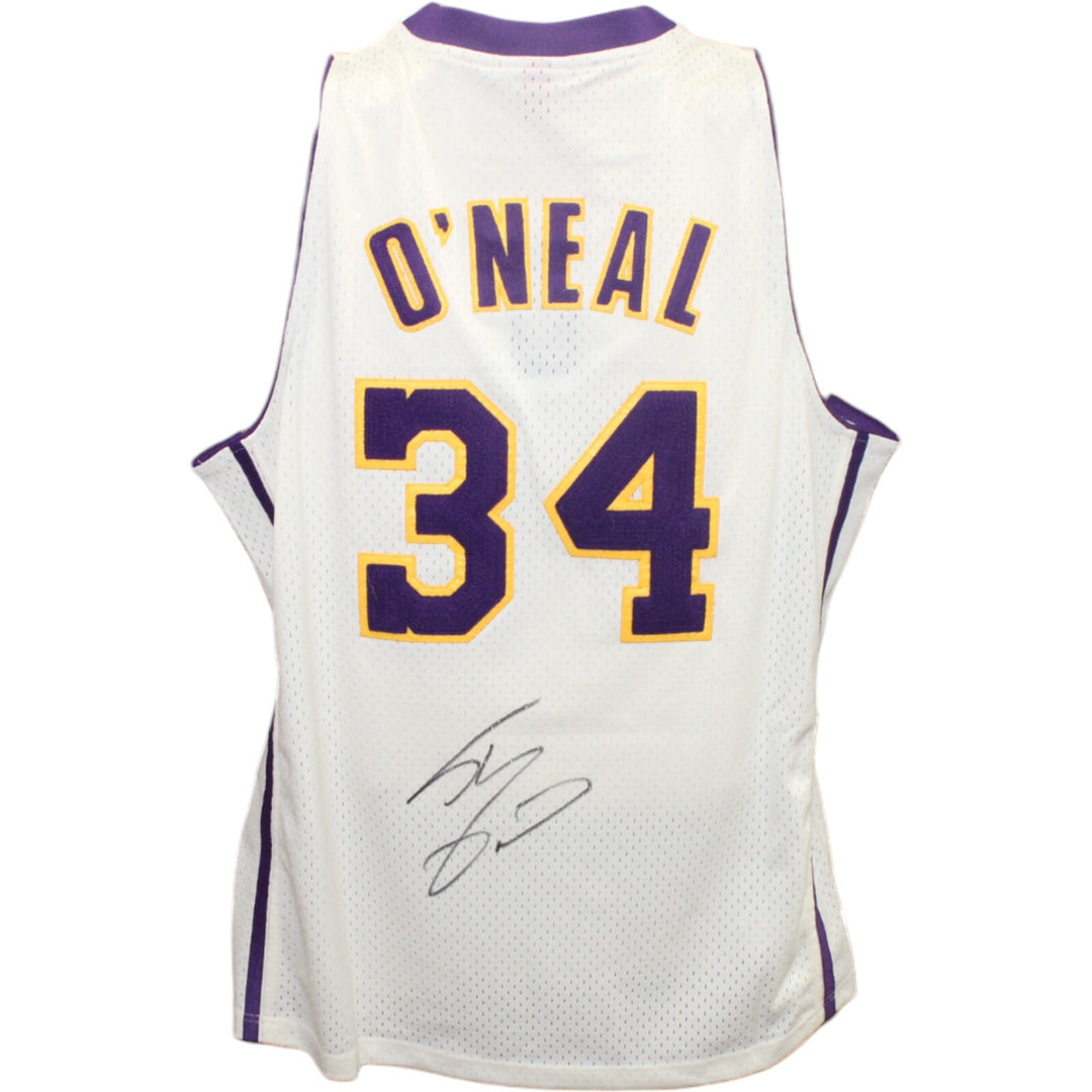 Shaquille O'neal Signed Los Angeles Lakers M&N Jersey Beckett 43089
