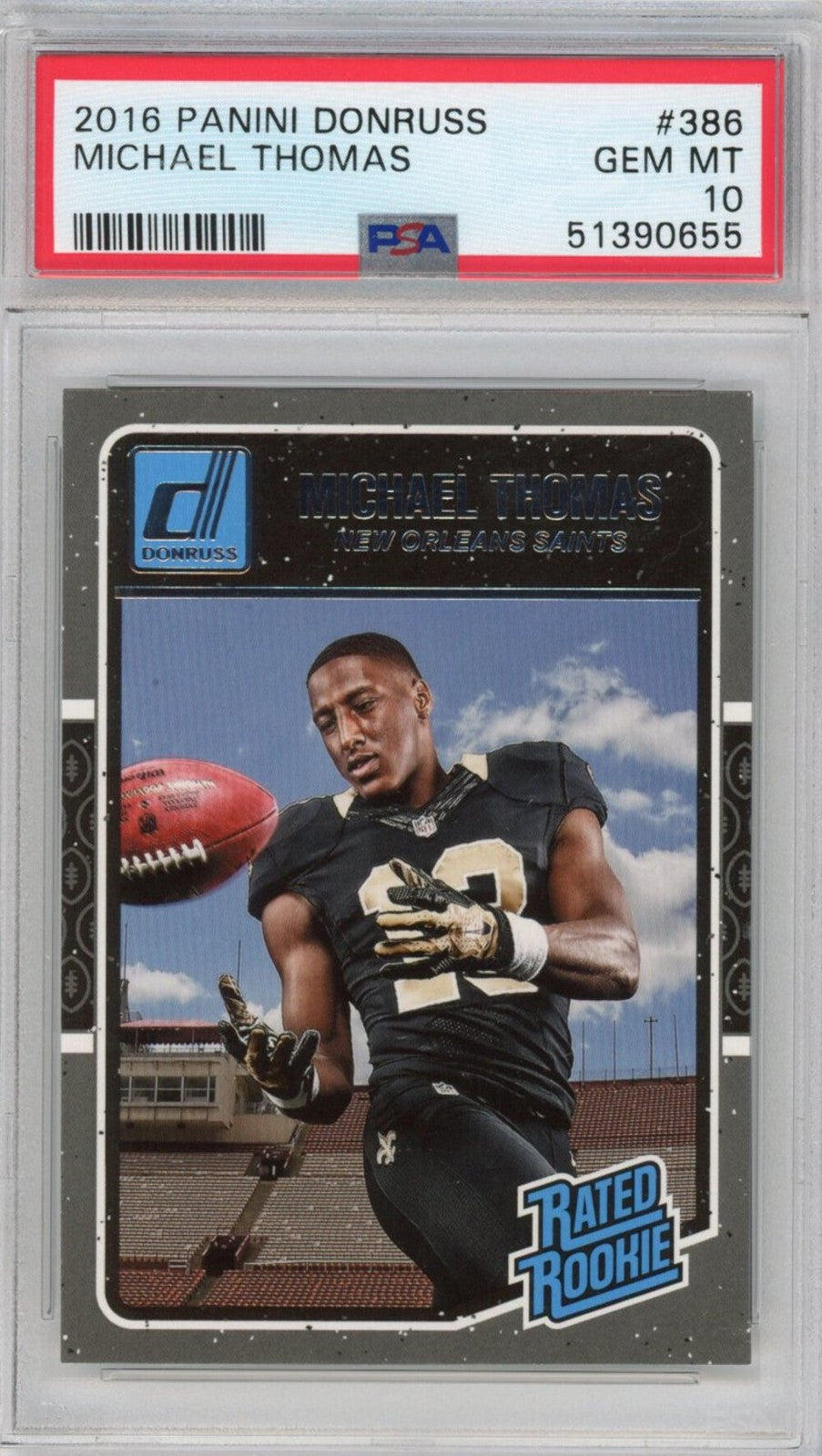 Graded 2016 Panini Donruss Michael Thomas #386 Rookie RC Football Card PSA 10