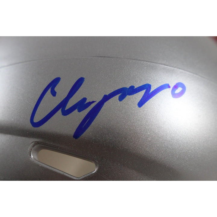 Christian Gonzalez Autographed New England Patriots Mini Helmet Beckett W 50846