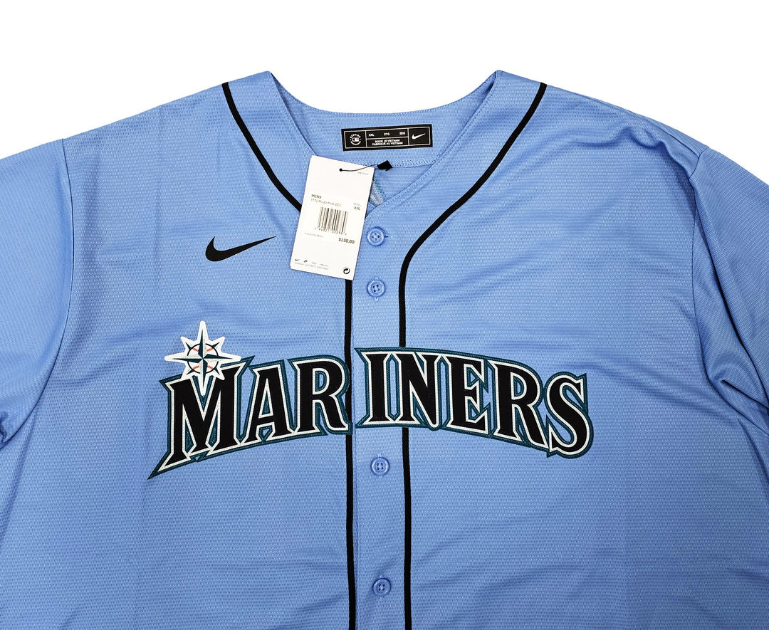 Seattle Mariners Julio Rodriguez Signed Light Blue Nike Jersey Size XXL Beckett