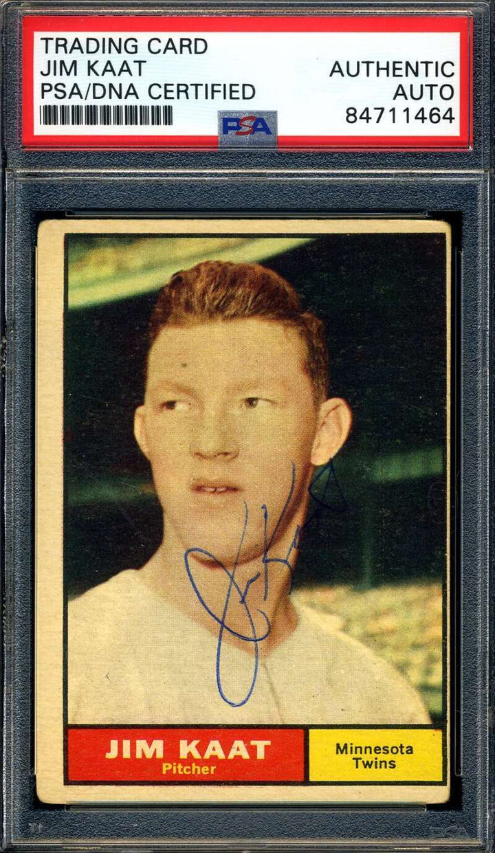 Jim Kaat PSA DNA Signed 1961 Topps Autographed