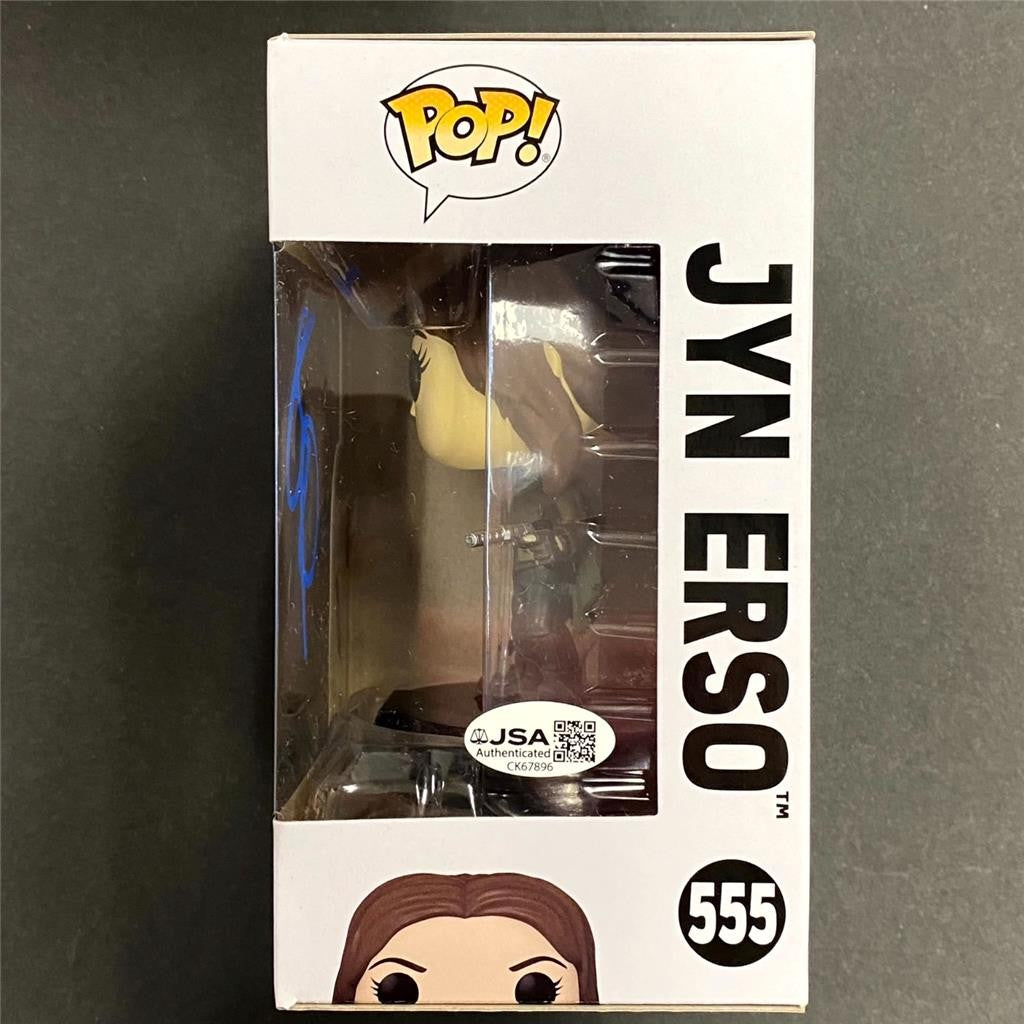 Felicity Jones signed Jyn Erso Funko Pop! 555 Star Wars autograph (A) ~ JSA