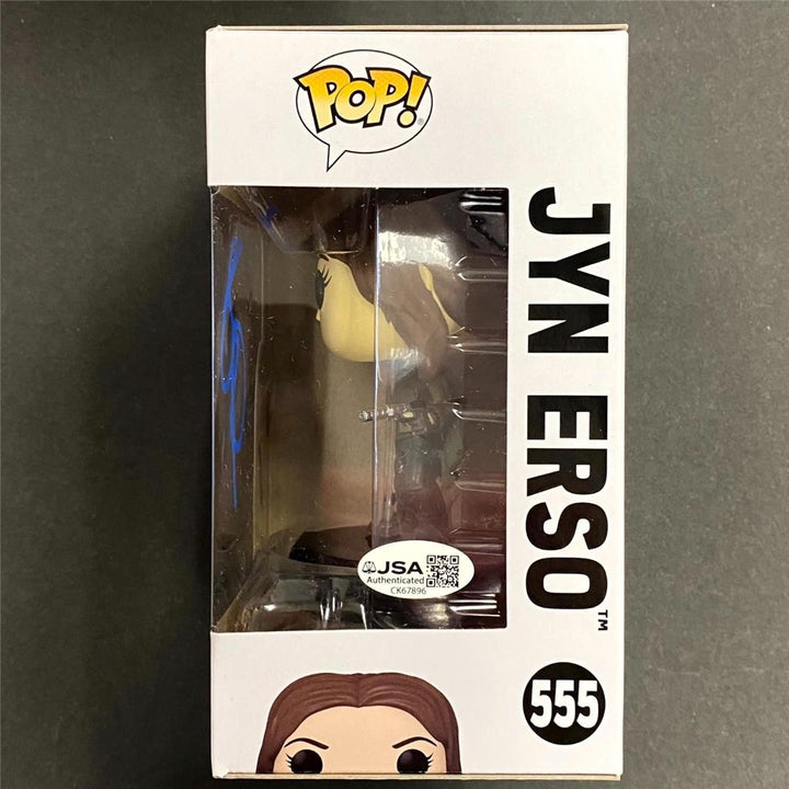 Felicity Jones signed Jyn Erso Funko Pop! 555 Star Wars autograph (A) ~ JSA