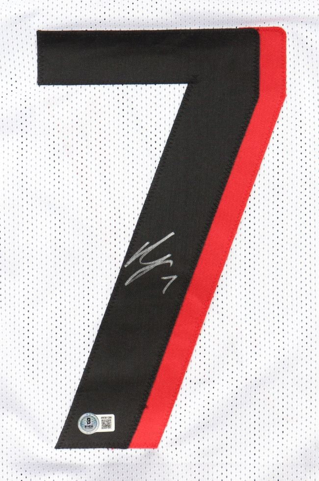 Bijan Robinson Atlanta Signed White Football Jersey BAS