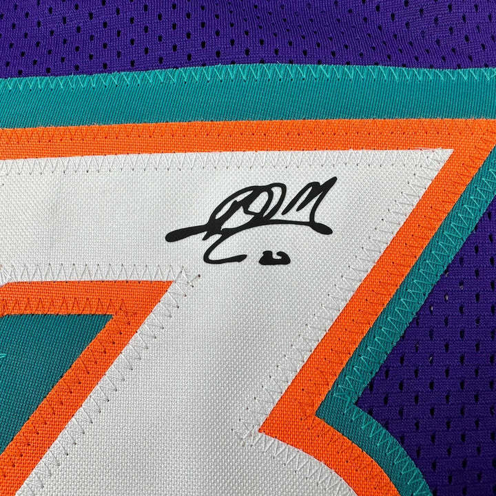Facsimile Autographed Karl Malone Utah Jazz Reprint Laser Auto Jersey Men's XL