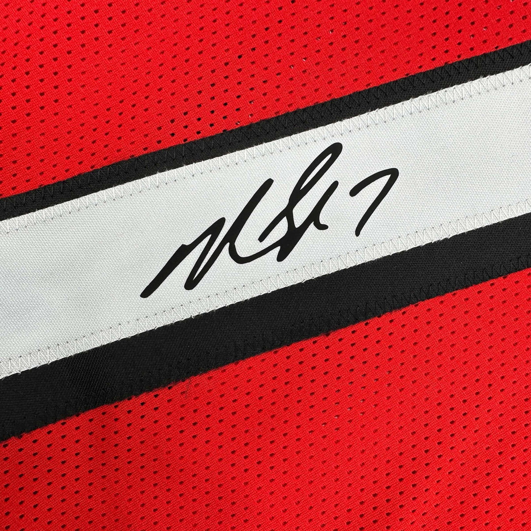 Facsimile Autographed Michael Mike Vick Atlanta Red Reprint Jersey Size Men's XL