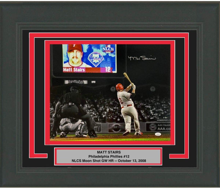 FRAMED Autographed/Signed MATT STAIRS Moon Shot Phillies 16x20 Photo JSA COA