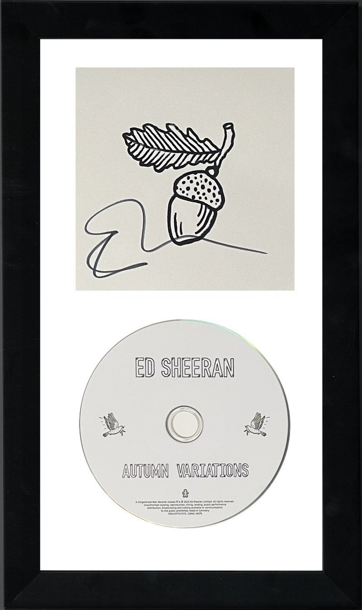 Ed Sheeran signed 2023 Autumn Variations Art Card/CD Custom Framed- COA