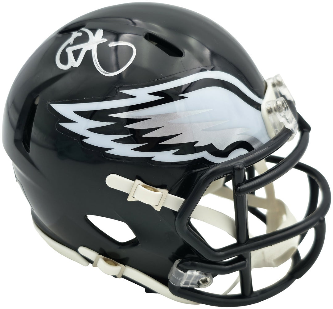 Alshon Jeffery Signed Eagles Black 2022 Alternate Speed Mini Helmet Beckett