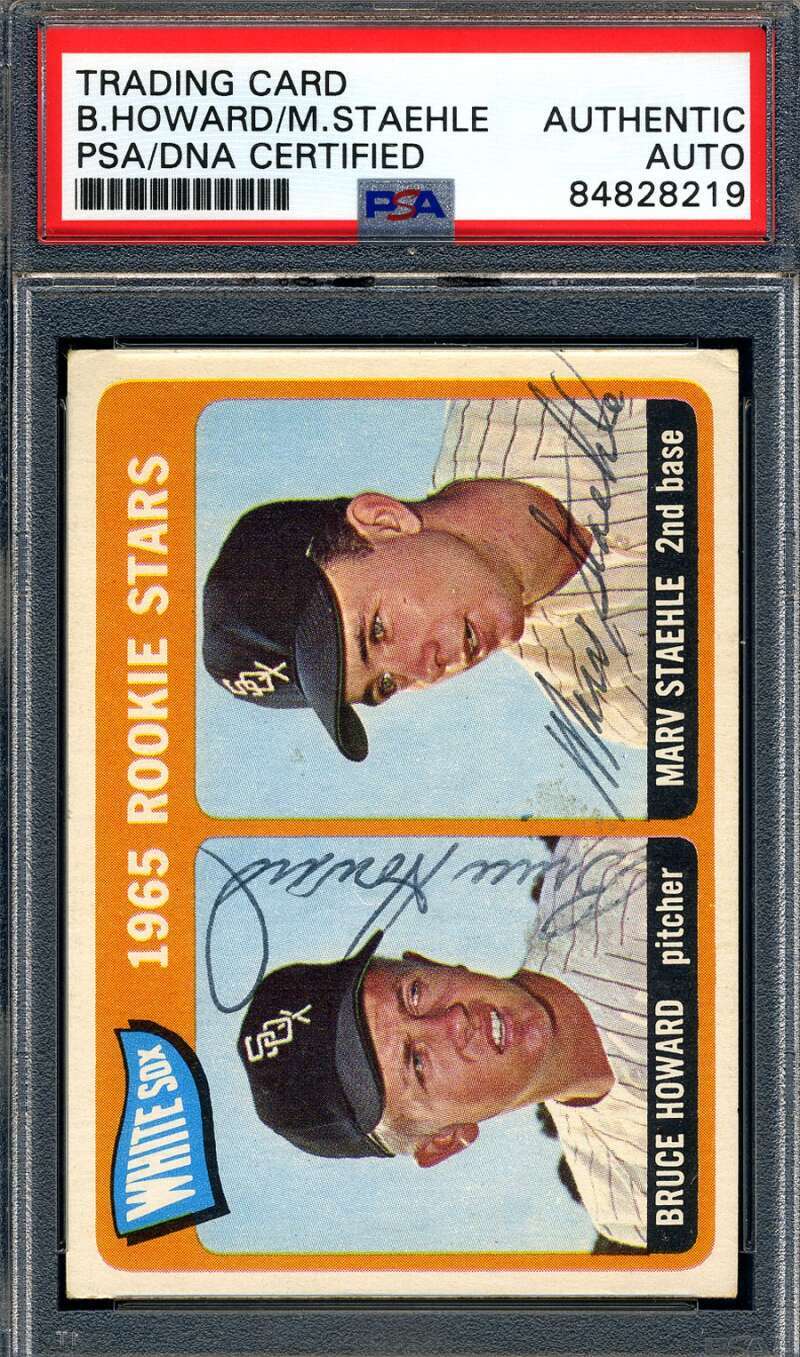 Bruce Howard Marv Staehle PSA DNA Signed 1965 Topps Rookie Stars Autograph