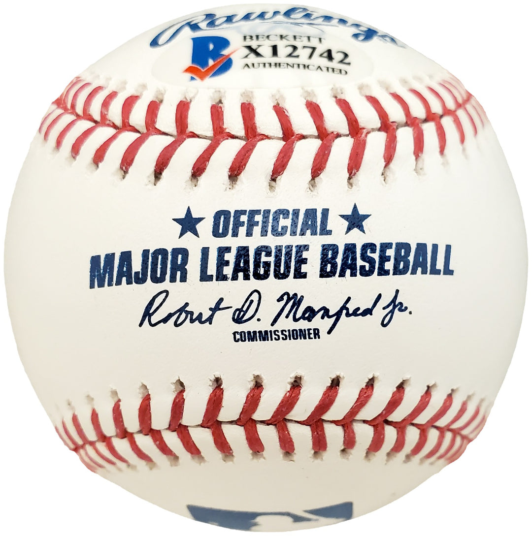 Chipper Jones Signed Official MLB Baseball Braves Full Name "HOF 18" Beckett