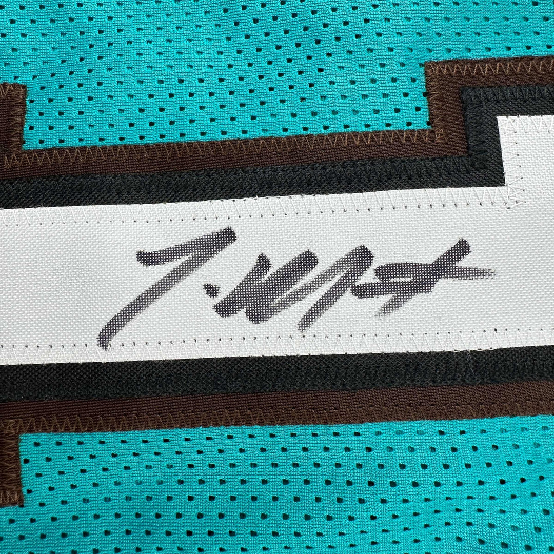 Autographed/Signed Ja Morant Memphis Teal Basketball Jersey JSA COA