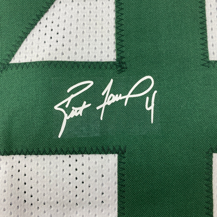 Facsimile Autographed Brett Favre Green Bay White Reprint Jersey Size Men's XL
