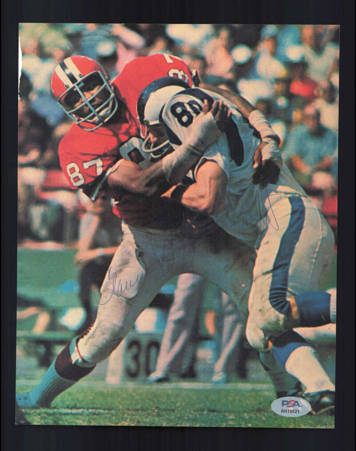 Claude Humphrey PSA DNA Signed 70`s Vintage 8x10 Photo Autograph Falcons
