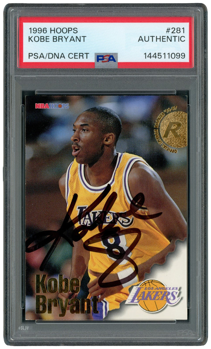 Kobe Bryant Signed 1996 Hoops RC 281 Los Angeles Lakers PSA/DNA