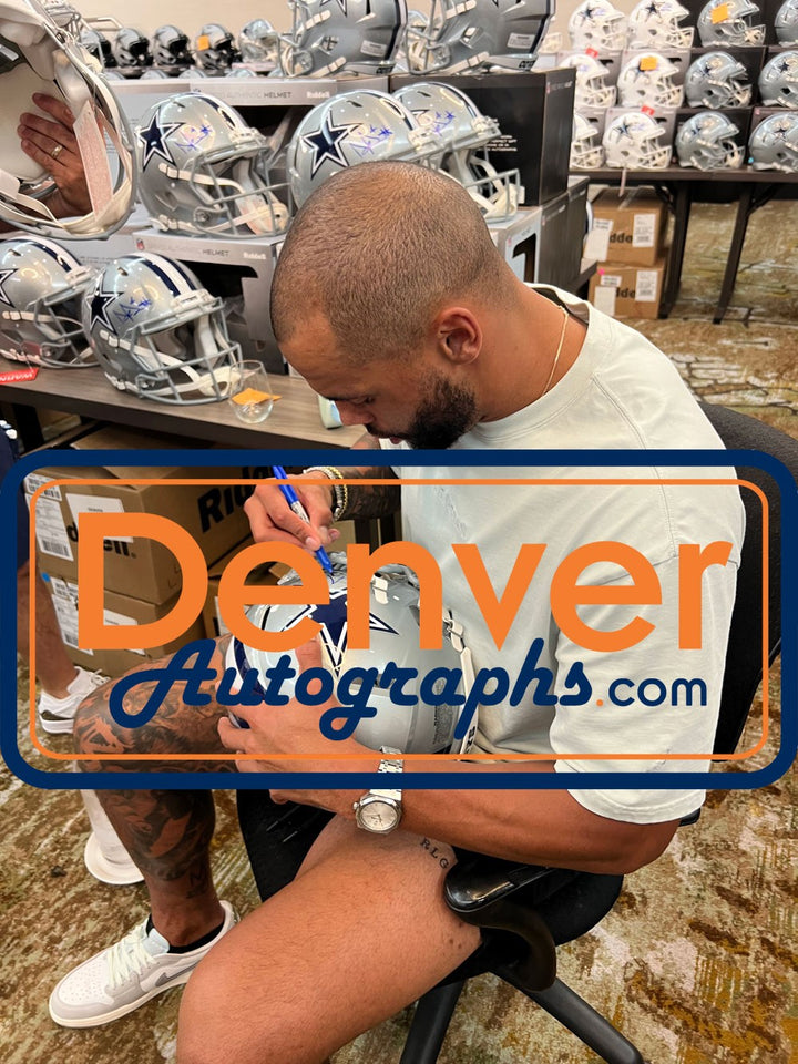 Dak Prescott Autographed Dallas Cowboys SpeedFlex Helmet Beckett 56283