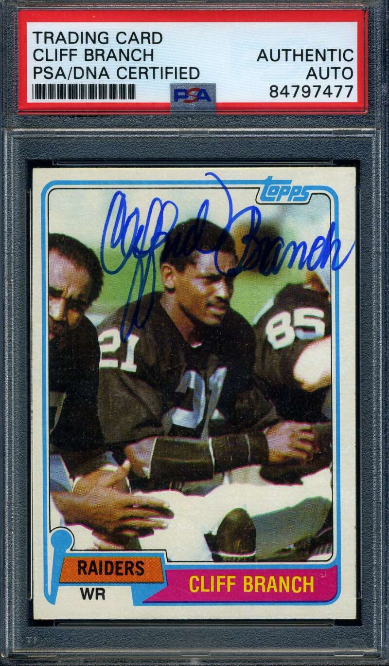 Cliff Branch PSA DNA Signed 1981 Topps Autograph