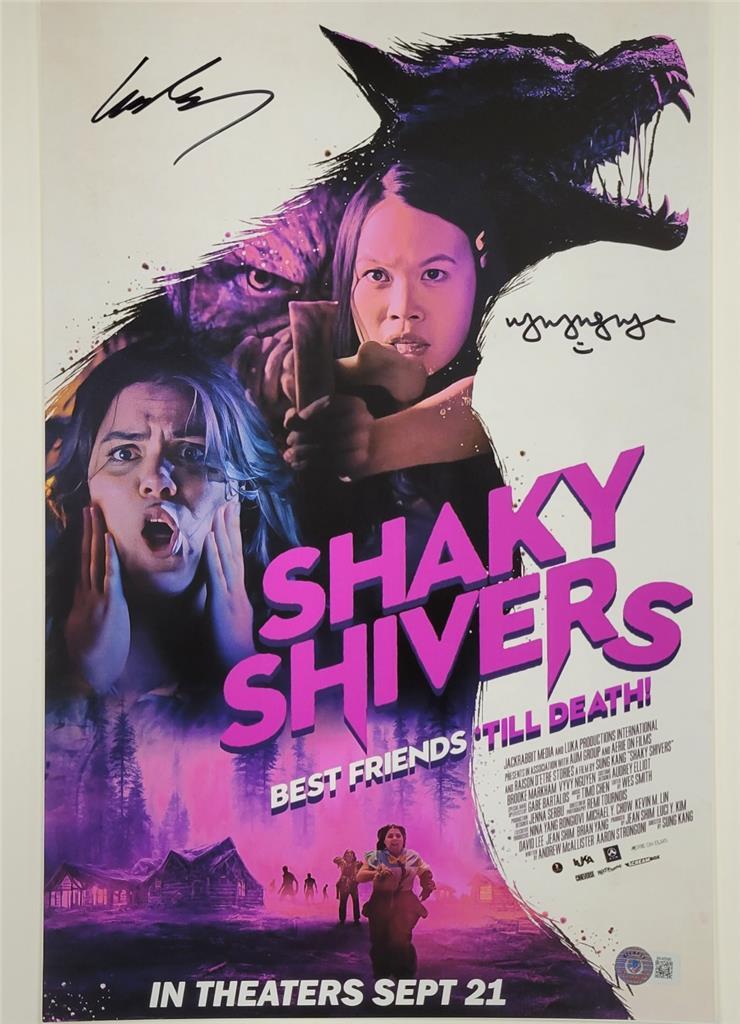Vyvy Nguyen & Brooke Markham signed Shaky Shivers 11x17 photo autograph ~ BAS