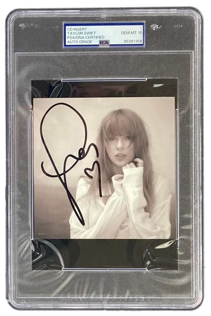Taylor Swift Signed RARE HEART Tortured Poets Department CD Insert PSA Auto Gem