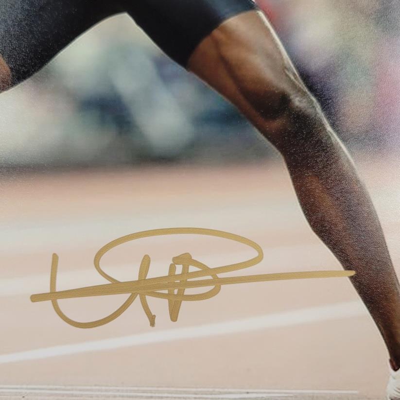 Usain Bolt signed 11x14 Photo #1 Olympics autograph (B) ~ Beckett BAS Holo