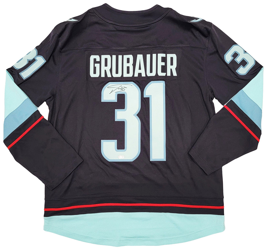 Seattle Kraken Philipp Grubauer Auto Blue Fanatics Jersey Size XL Fanatics Holo