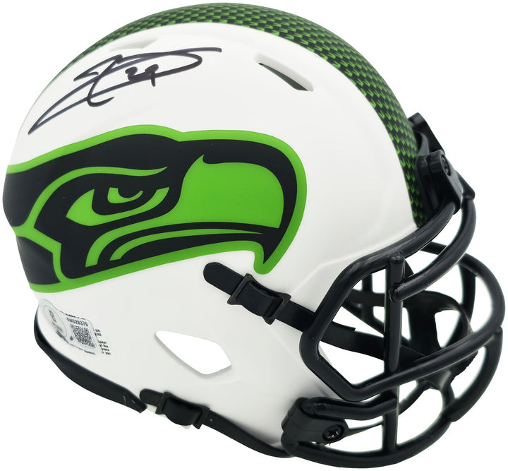 Earl Thomas III Auto Seahawks White Lunar Eclipse Speed Mini Helmet Beckett Wit