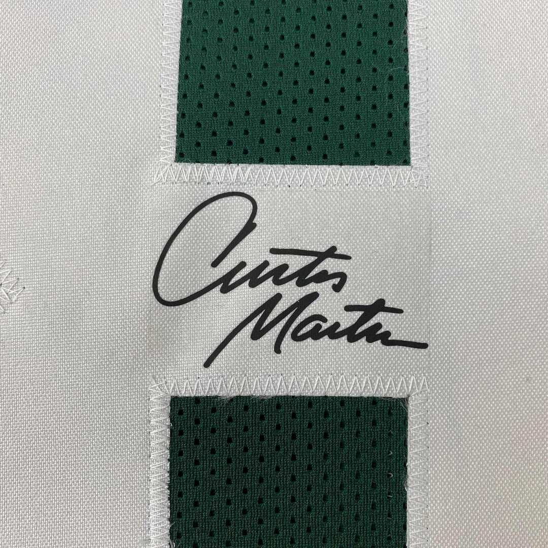 Facsimile Autographed Curtis Martin New York Green Reprint Jersey Size Men's XL