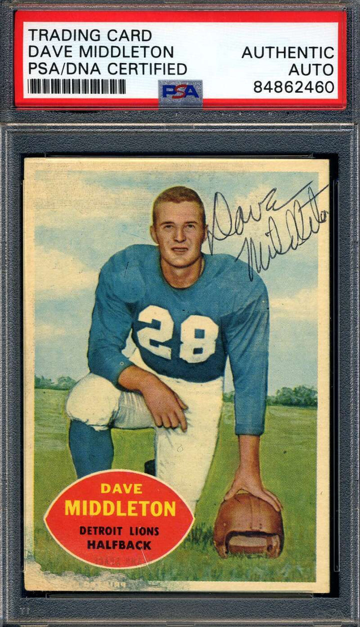 Dave Middleton PSA DNA Signed 1960 Topps Autographed