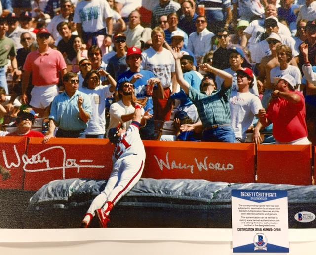 Wally Joyner signed "Wally World" 12x18 Canvas Photo Angels ~ BAS Beckett COA